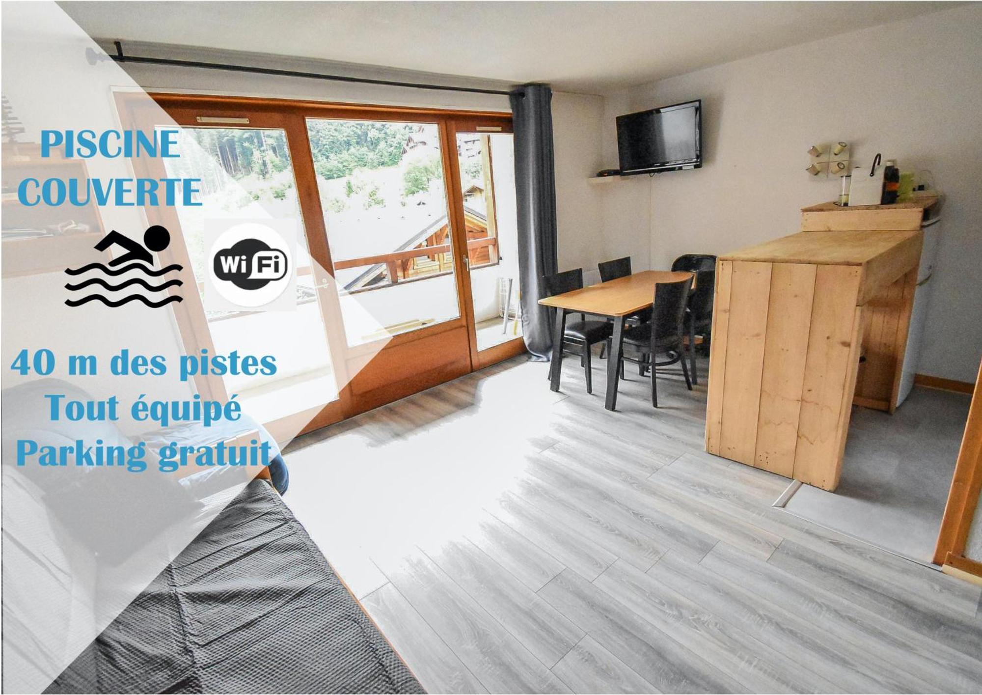 L'Enchalpe, Grand Et Lumineux Studio Avec Coin Montagne 5 Personnes, 60M Des Pistes, Piscine Couverte, Wifi, Grand Balcon Expo Est, Draps Non Compris Saint-Jean-d'Aulps Luaran gambar